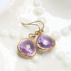 Lavender Gold Drop Earrings #1