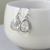 Silver Crystal Drop Earrings #2