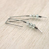 Aquamarine Silver Twigs Earrings
