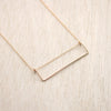 Rectangle Gold Bar Necklace - 2 inch