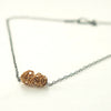 SIMPLI . Mixed Metal Tiny Necklace (gold on black)