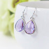 Lavender Silver Drop Earrings #2