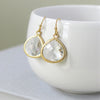 Gold Crystal Drop Earrings #1