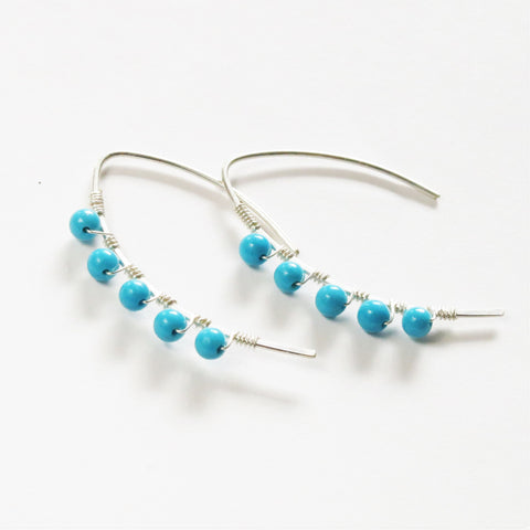 Turquoise mini curve earrings