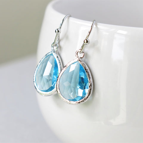Aquamarine Silver Drop Earrings #2